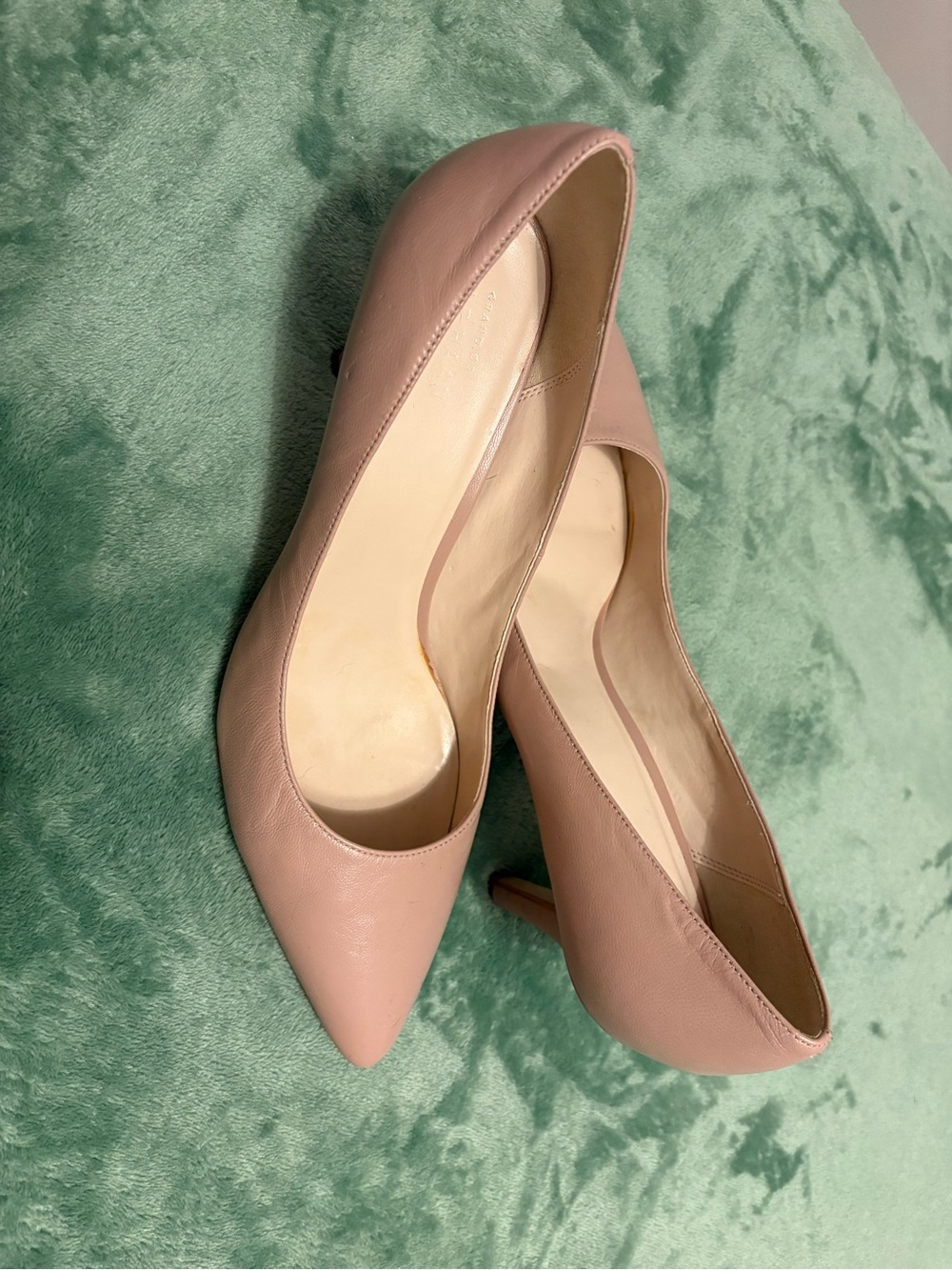 Cole Haan Blush Tan Camel Color Pointed-Toe Leather Pumps Size 9.5